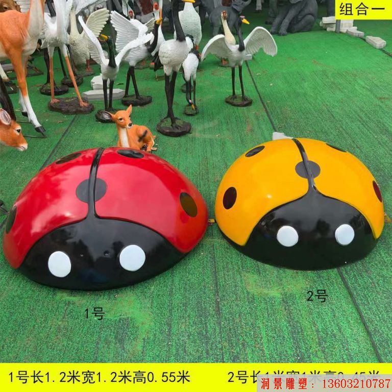 七星瓢虫雕塑 不锈钢昆虫雕塑7